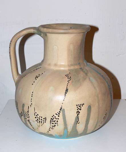 Round Vase with Dots and Drips